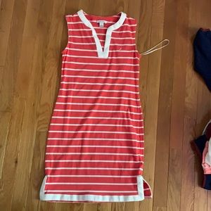 Nautical Split Neck Dress